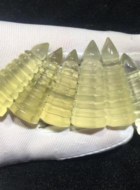 天然黄水晶文昌塔办公室书房桌面紫黄水晶塔装七星阵家居摆件