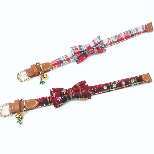 Чокер ручной работы, рождественский колокольчик, галстук-бабочка с бантиком, домашний питомец, кот