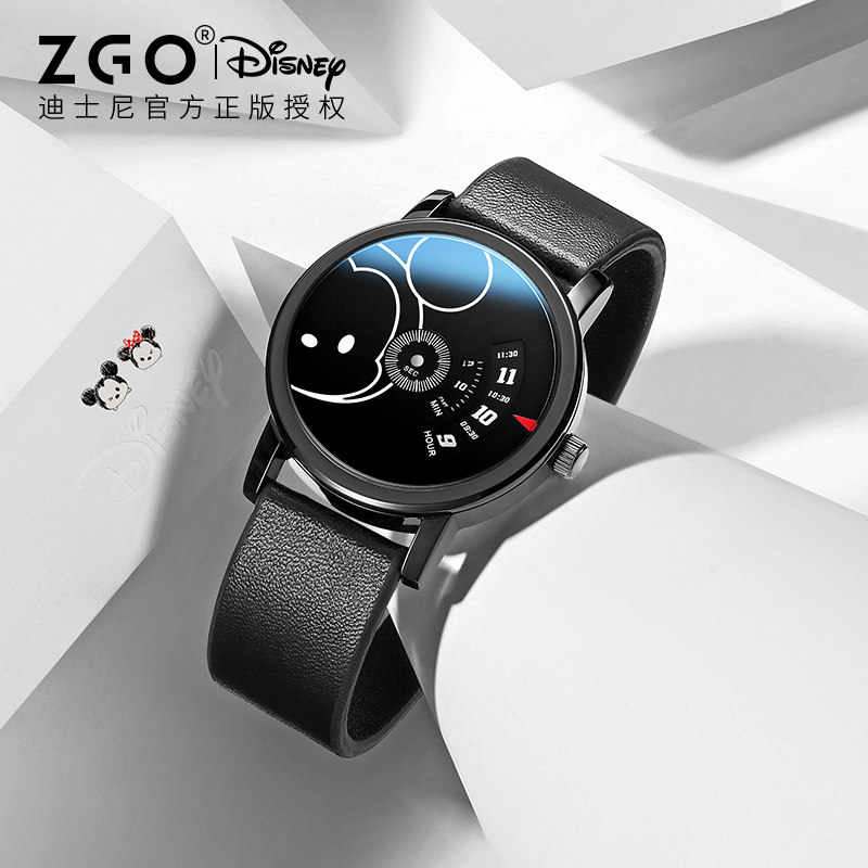 迪士尼虫洞概念男中学生指针电子表 刀锋手表国产腕表