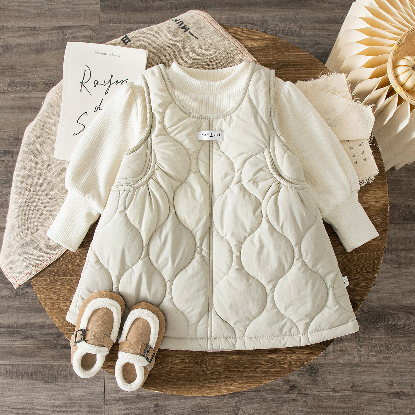 女童连衣裙冬季夹棉新款小女孩洋气好看儿童加厚马甲裙宝宝背心裙,淘宝优惠券,粉丝福利购,淘宝优惠卷