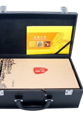 正品金陵三宝南京云锦雨花石金箔组合套装团龙兰花外宾商务礼品H