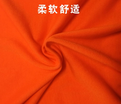 Оранжевая летняя светоотражающая футболка для работы, круглый воротник