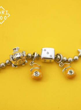 有看卡通钱袋子手链串珠