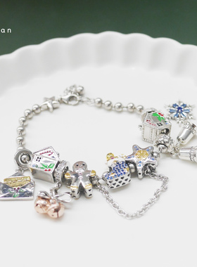 圣诞系列925银串珠手链