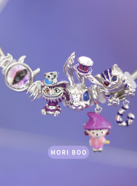 爱丽丝梦游仙境925银beads串珠