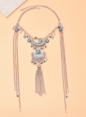 敦煌古风流苏项链西域异域风配饰复古写真旅游拍照项饰民族风