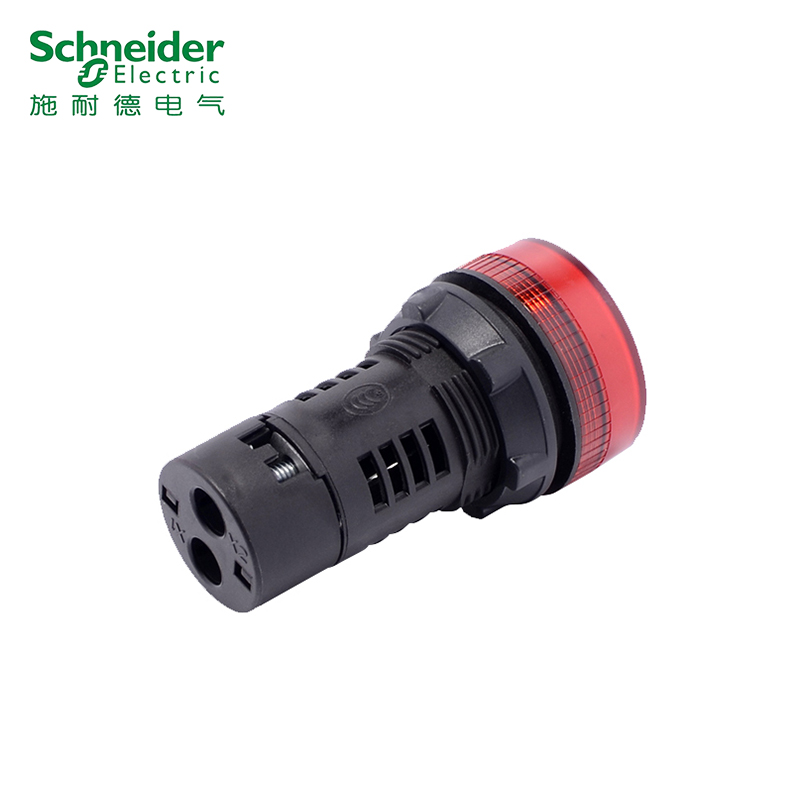 施耐德指示灯220V通用安全电源24V LED小型红绿灯信号灯XB2BVB3LC - 图2