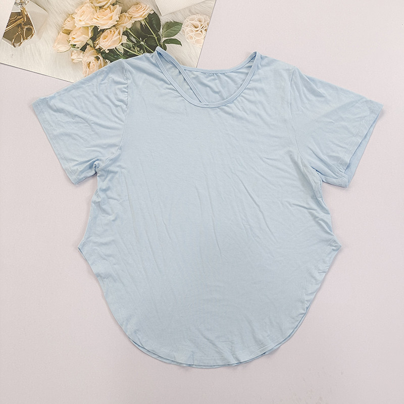 宽松瑜伽上衣女罩衫显瘦遮臀运动训练T恤短袖薄款速干运动健身服,淘宝优惠券,粉丝福利购,淘宝优惠卷