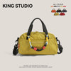 Large capacity nylon lightweight waterproof portable shoulder bag for women