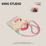 Японский шоппер, маленькая льняная сумка, сумка на одно плечо, барсетка, с вышивкой