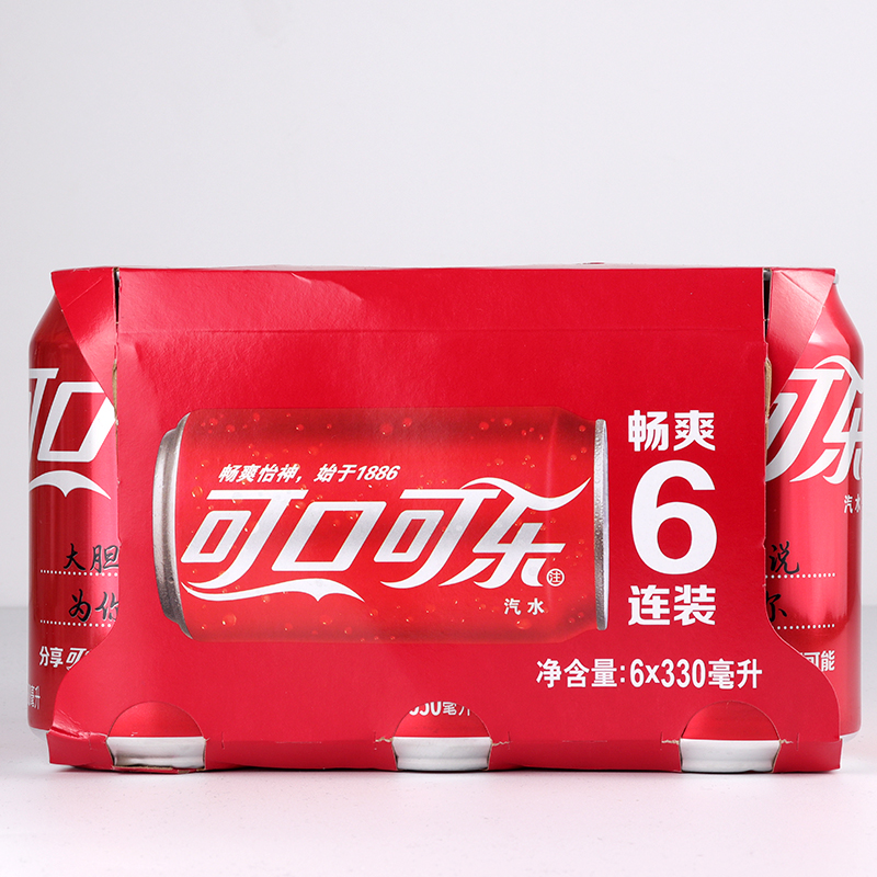 可口可乐汽水碳酸饮料雪碧可口可乐出品330ml*24罐/箱 6罐散装-图1