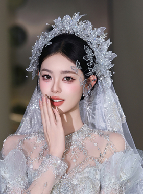 水舞A5325新娘头饰奢华大气公主高端水晶高级婚纱王冠发饰套装