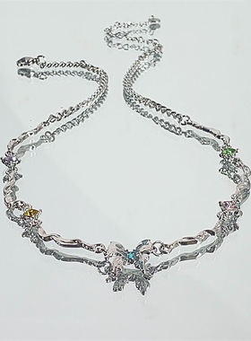 小众设计感冷淡风蝴蝶项链女高级感百搭轻奢锁骨链个性气质项饰潮