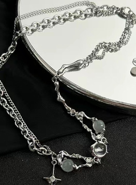 白月光芒星项链女甜酷辣妹风高级感锁骨链小众设计感时尚百搭项饰