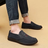 Летние туфли, мужские дышащие слипоны, обувь, мягкая подошва, для среднего возраста