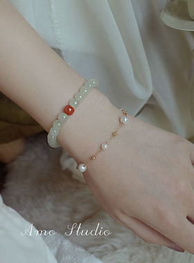 星云14K包金感天然珍珠手链ins小众设计轻奢闺蜜学生简约时尚