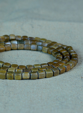 阿根廷绿檀方糖手链檀香木男女手链佛珠手串复古民族风饰品项链