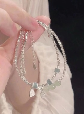 碎银子玉髓手链女ins2024新款