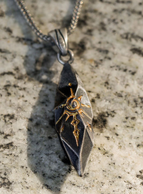 原创小众许愿石复古男士项链男生