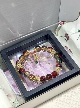 圣诞手链姜饼人琉璃撞色串珠轻奢小众装饰品氛围感ins风创意卡通