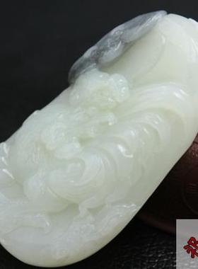 把件生肖鸡和田玉山料