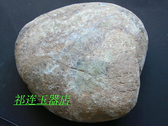 天然瓜皮翠玉原石河磨玉旱滩玉彩玉山流水料毛料 翠玉籽料 3.3kg - 图0