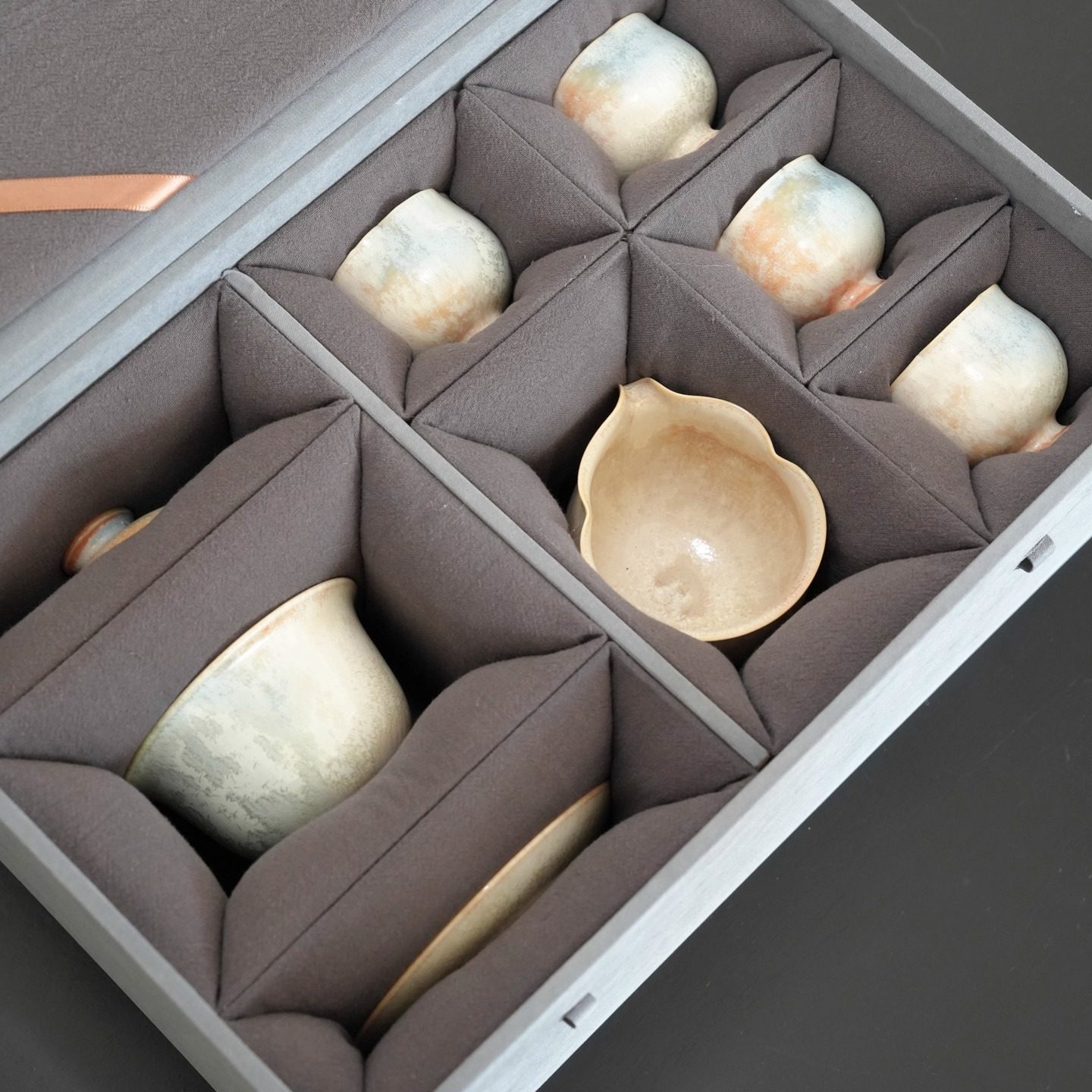 景德镇纯手工三才盖碗套组窑变结晶釉高颜值盖碗送人茶具礼物,淘宝优惠券,粉丝福利购,淘宝优惠卷