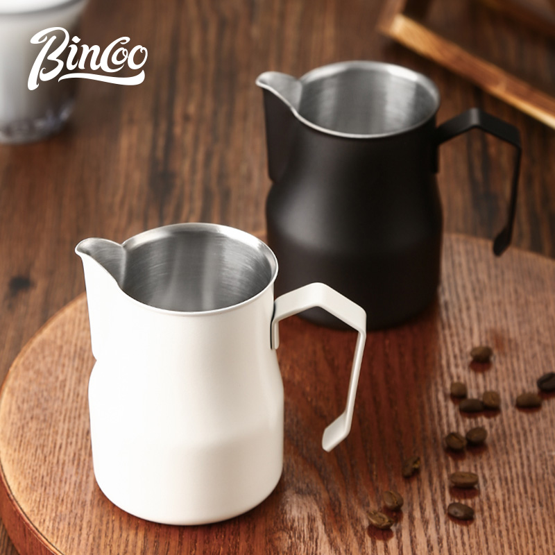 Bincoo咖啡打奶缸不锈钢拉花缸意式咖啡尖嘴专业打奶泡拉花杯家用 - 图1