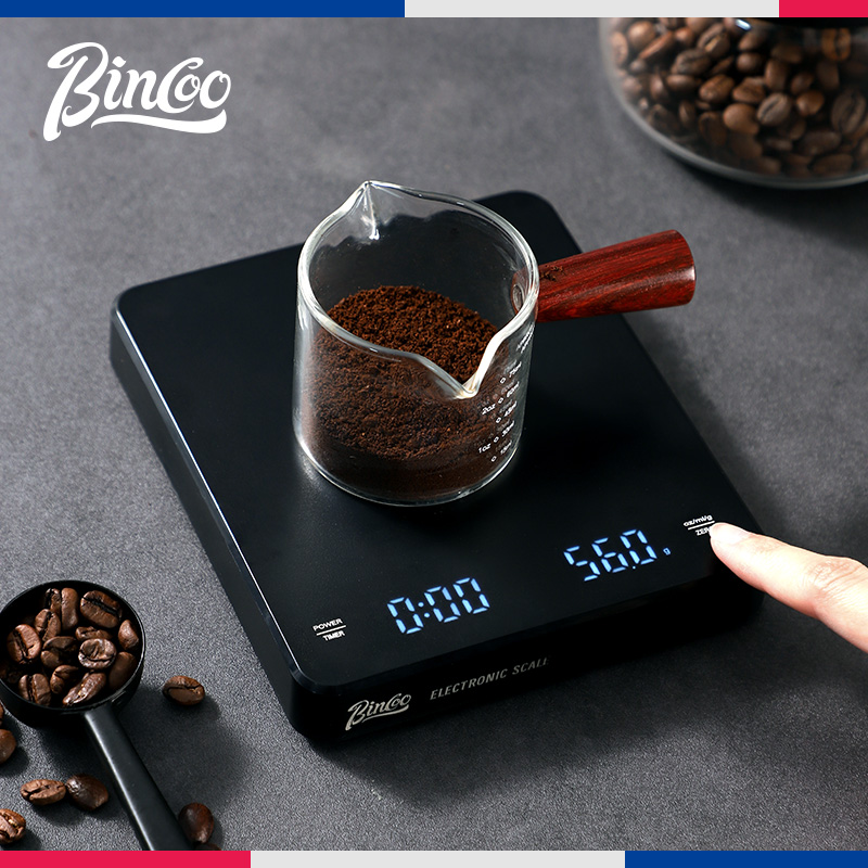 Bincoo手冲咖啡电子秤智能家用厨房秤咖啡豆称重器专用自动计时秤 - 图0