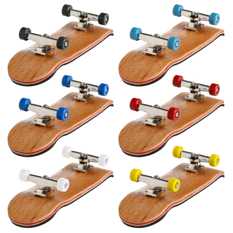 1 Set Wooden Fingerboard Skateboard with Box Children Deck-图1