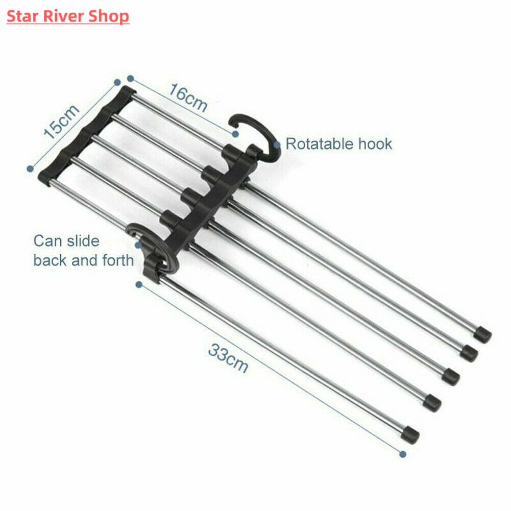 Newest Fashion 5 in 1 Pant rack shelves Stainless Steel Clot