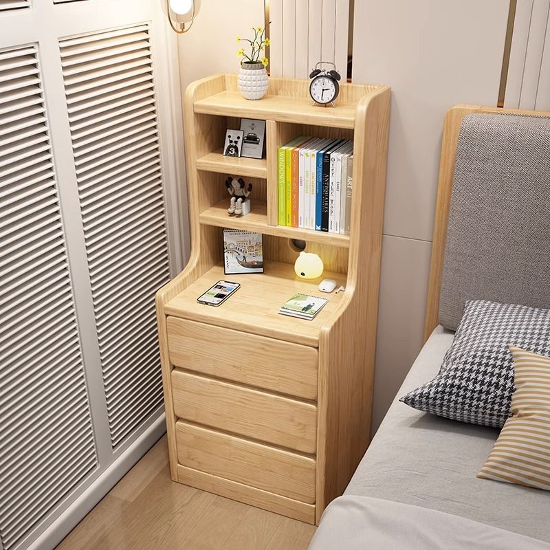 实木床头柜超窄小型卧室简约床边柜简易置物架迷你储物收纳小柜子 - 图2