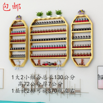 Mechia Store Chia Oil Gel Display Rack Beauty rack wall-mounted Iron Nail Polish Shelf Perfume Cosmetics storage rack