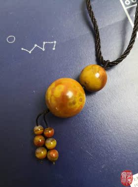 战国红玛瑙眼睛象形葫芦吊坠项链