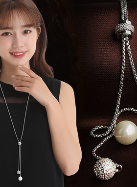 简约长款女项链秋冬百搭毛衣链