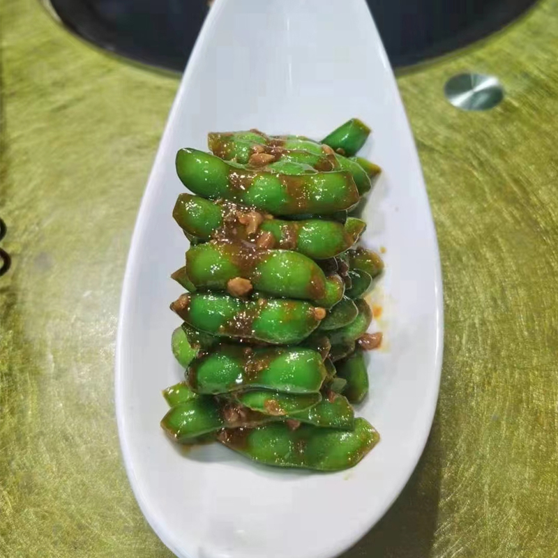 香辣毛豆400g凉菜开袋即食凉拌开味小吃酒店餐饮冷冻半成品商用 - 图1