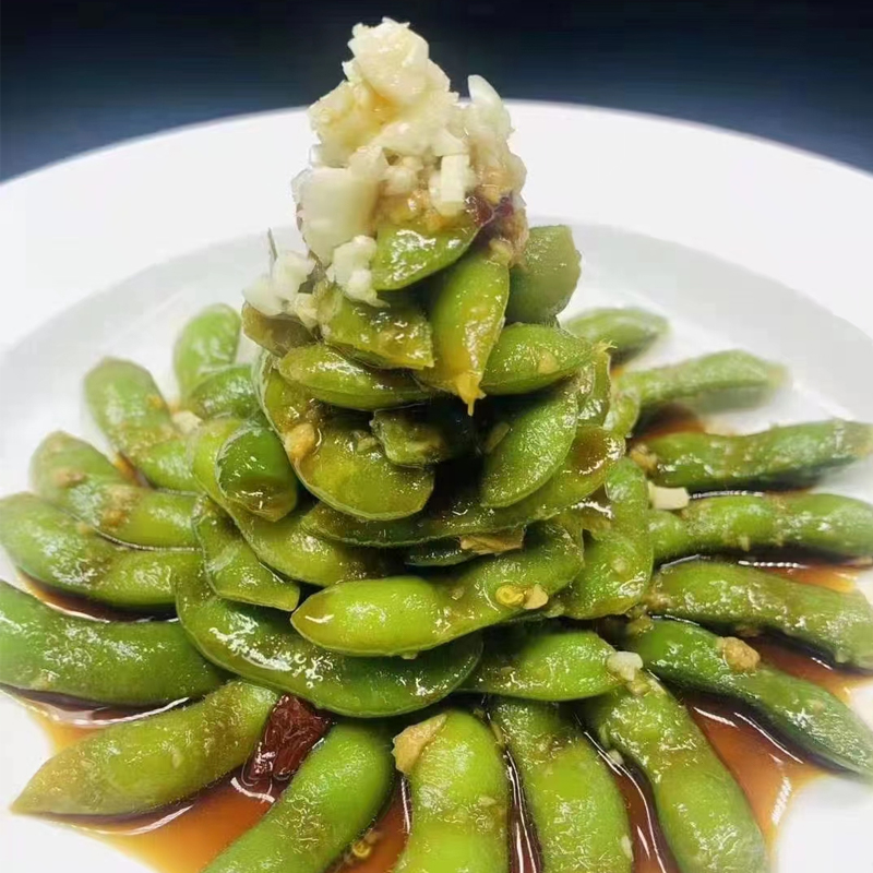 香辣毛豆400g凉菜开袋即食凉拌开味小吃酒店餐饮冷冻半成品商用 - 图0