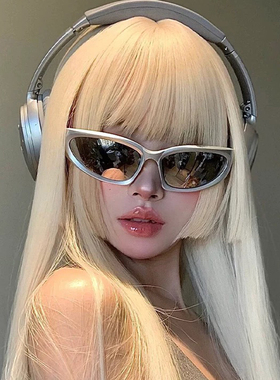 赛博朋克未来Y2K发箍墨镜千禧风