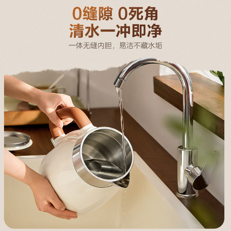 美的电热烧水壶艺术大师复古全自动保恒温一体婴儿家用容量2026新