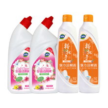花香抑菌洁厕灵松香马桶清洁剂4瓶