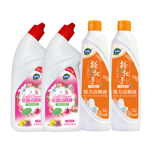花香抑菌洁厕灵松香马桶清洁剂4瓶