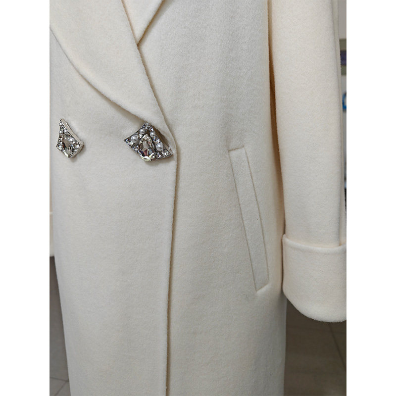 羊驼绒加厚翻领冬高端白色灰黑色长款双面羊绒大衣保暖毛呢外套女,淘宝优惠券,粉丝福利购,淘宝优惠卷