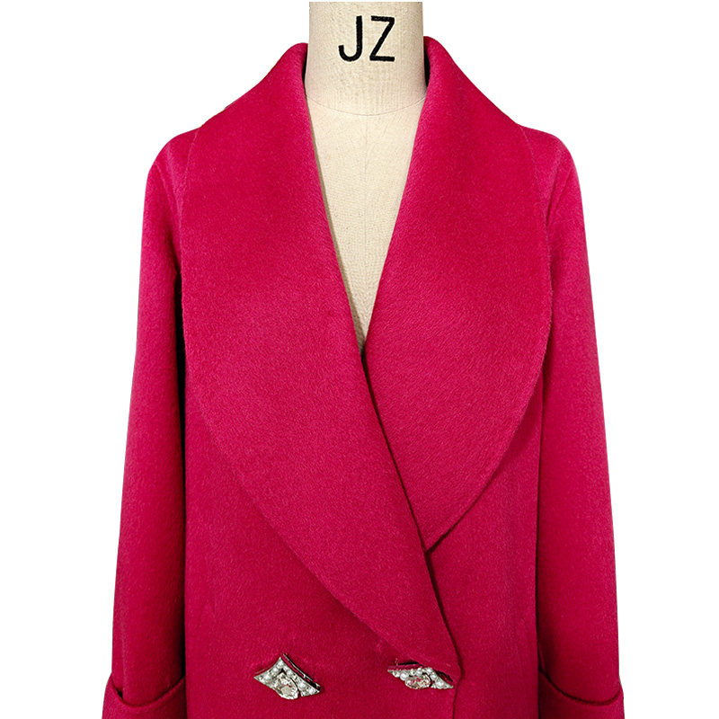 羊驼绒加厚翻领冬高端白色灰黑色长款双面羊绒大衣保暖毛呢外套女,淘宝优惠券,粉丝福利购,淘宝优惠卷