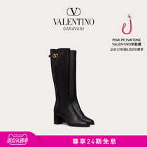 (24 period interest-free) Valentino VALENTINO Vlogo Signature HIGH CYLINDER BOOTS