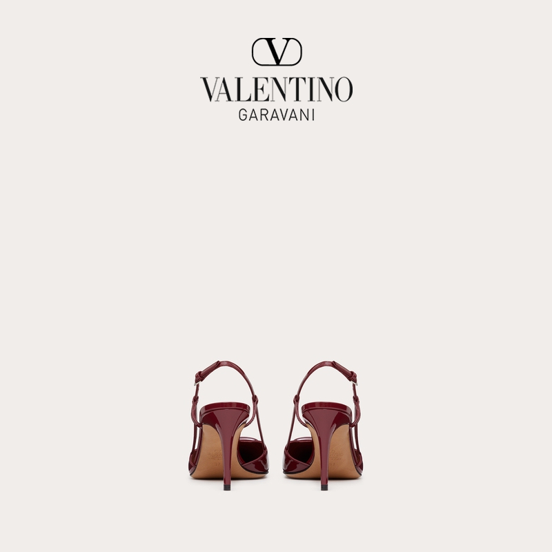 【线上限定】华伦天奴VALENTINO女士 VLOGO SIGNATURE 漆皮高跟鞋 - 图1