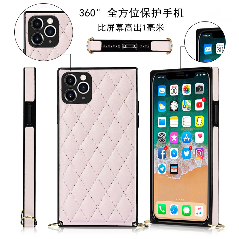 适用于苹果11pro手机壳可背带挂绳iPhone11por单肩斜挎链条i11p直边软套pg11peo小众时尚潮牌ip11pr0奢华女款 - 图1