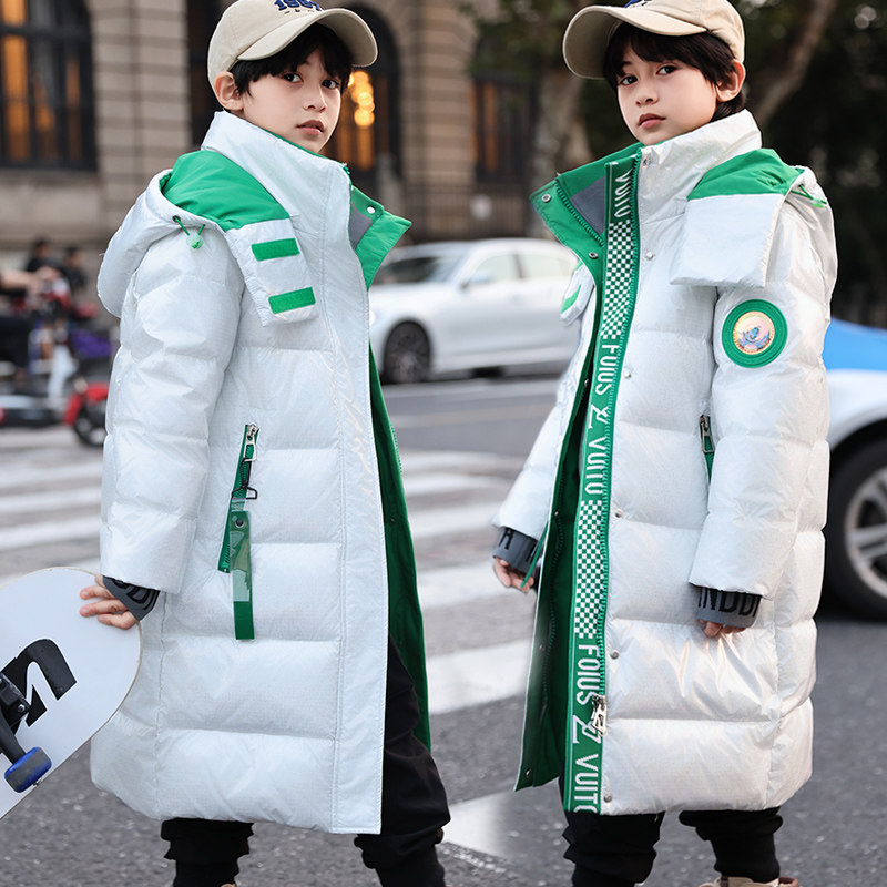 男童长款羽绒服过膝2025新款加厚中大童免洗洋气儿童冬季防寒外套,淘宝优惠券,粉丝福利购,淘宝优惠卷