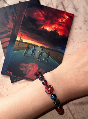 怪奇物语主题手链复古捷克珠串珠