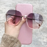 Брендовые модные солнцезащитные очки на солнечной энергии, изысканный стиль, в корейском стиле, защита от ультрафиолета, по фигуре