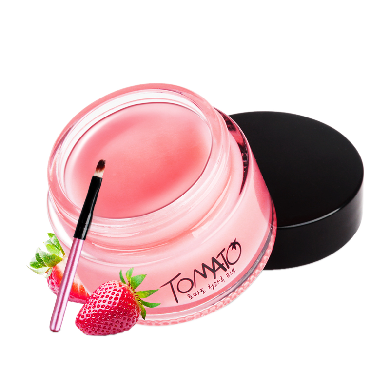 慕恩化妆品专营店番茄派睡眠唇膜淡化唇纹唇色去死皮补水保湿滋润水果护唇冻润唇膏3